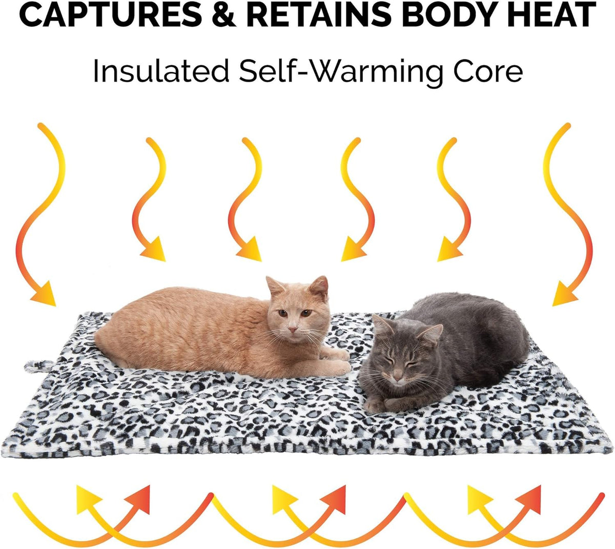 ThermaNAP Self Warming Cat Mat, Dog Bed for Crates with Self-Warming Technology for Cozy Rest, Fully Machine Washable, Small, Plush Faux Fur, Gray