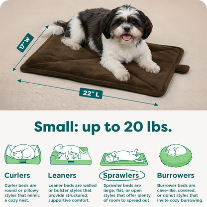 ThermaNAP Self Warming Cat Mat, Dog Bed for Crates with Self-Warming Technology for Cozy Rest, Fully Machine Washable, Small, Plush Faux Fur, Gray