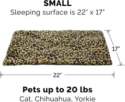 ThermaNAP Self Warming Cat Mat, Dog Bed for Crates with Self-Warming Technology for Cozy Rest, Fully Machine Washable, Small, Plush Faux Fur, Gray