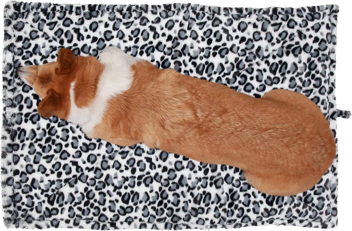 ThermaNAP Self Warming Cat Mat, Dog Bed for Crates with Self-Warming Technology for Cozy Rest, Fully Machine Washable, Small, Plush Faux Fur, Gray
