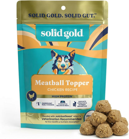 Solid Gold Air Dried Dog Food Topper & Treats for Picky Eaters, Beef, 1lb