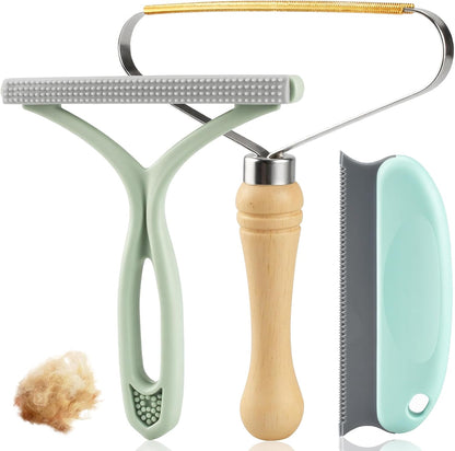 Pet Hair Removal Tool 3 Pack Dog Cat Hair Remover Carpet Scraper Rake Fur Removal Brush Lint Remover Shaver for Car Furniture Couch