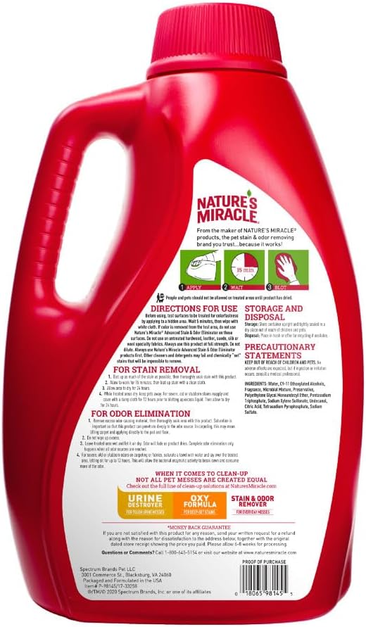 Advanced Dog Stain & Odor Eliminator, Severe Mess, 1 gal