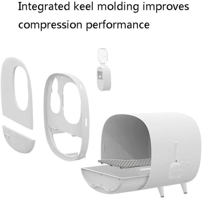 Dog Potty Training Toilet ﻿ Intelligent Deodorant Litter Box, Fully Enclosed Automatic Drawer Cat Toilet, Large Supplies Pan (Blue)