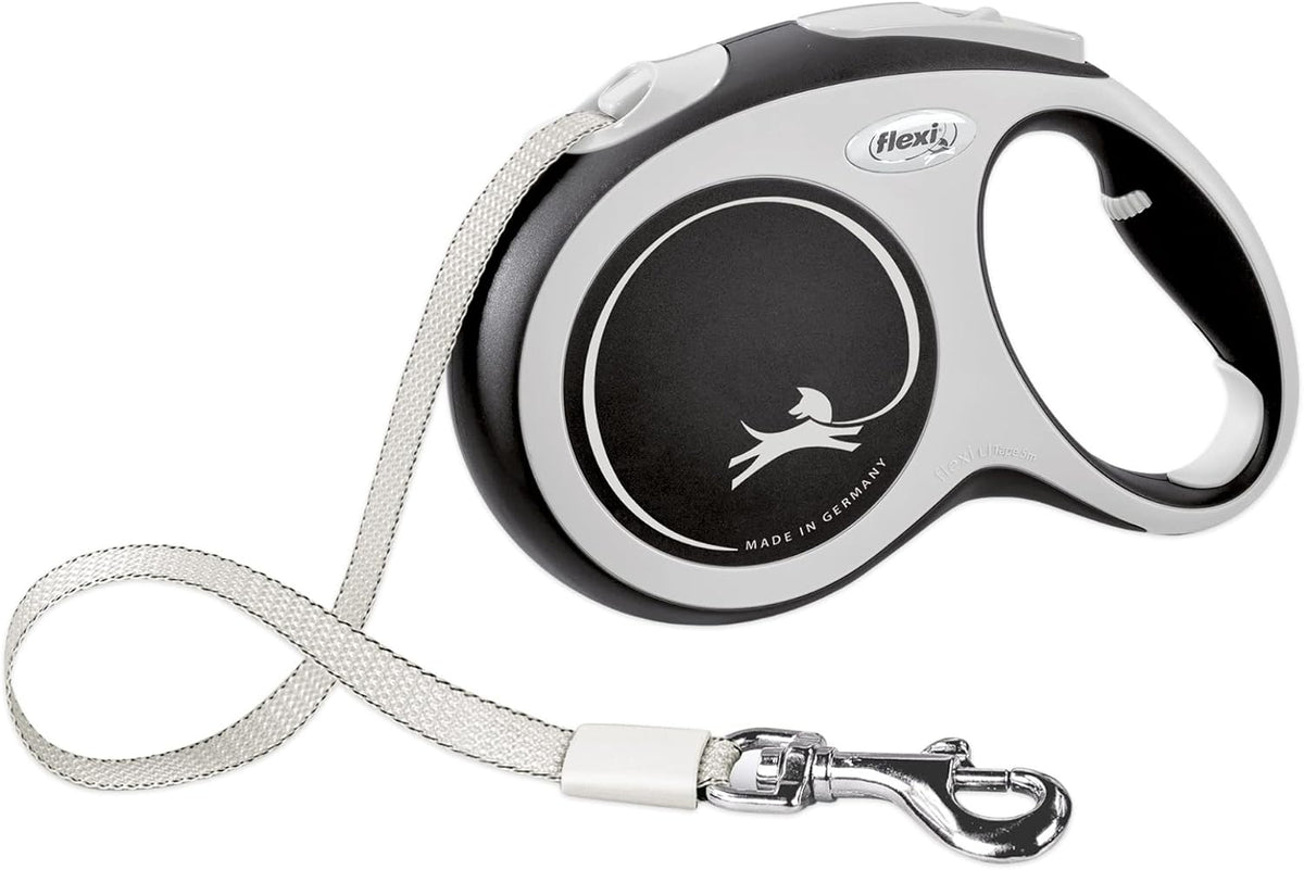 ® Comfort Nylon Tape Retractable Dog Leash, Large, 26 ft - Grey/Black