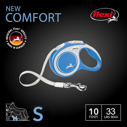 ® Comfort Nylon Tape Retractable Dog Leash, Large, 26 ft - Grey/Black