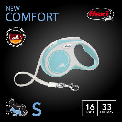 ® Comfort Nylon Tape Retractable Dog Leash, Large, 26 ft - Grey/Black