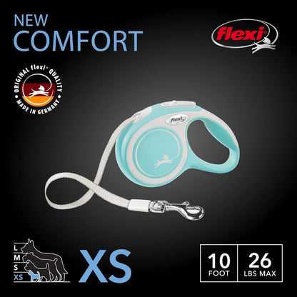 ® Comfort Nylon Tape Retractable Dog Leash, Large, 26 ft - Grey/Black