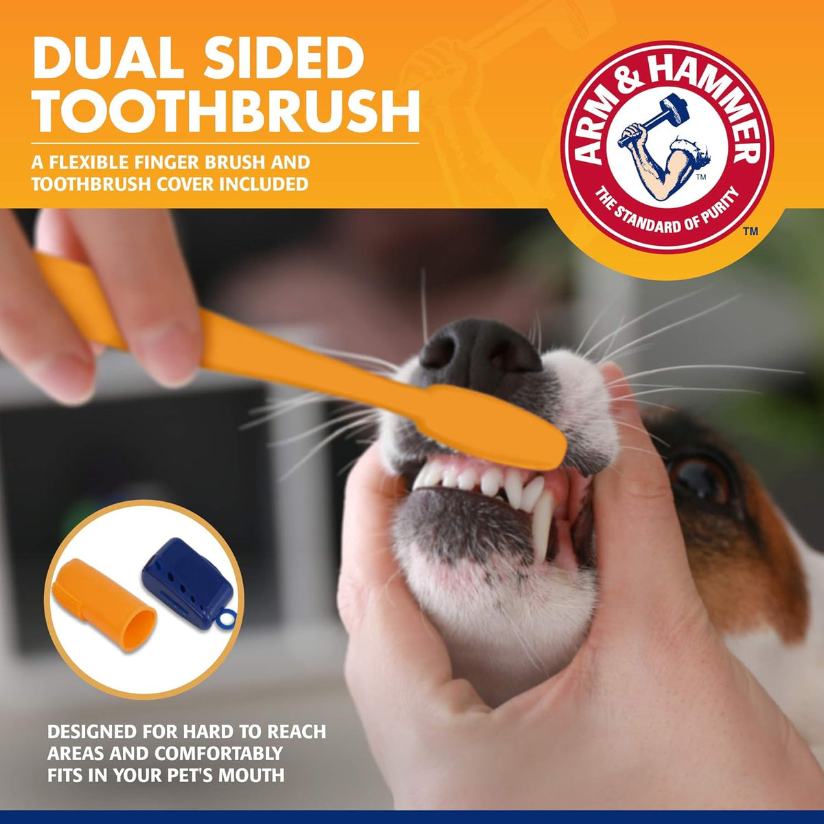 Tartar Control Dog Dental Kit, Banana Mint, 3-Piece | Enzymatic toothpaste with toothbrush and fingerbrush, baking soda formula safe for puppies