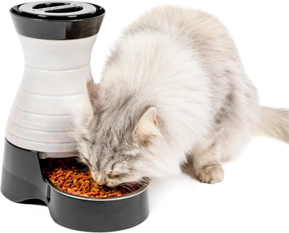 Healthy Pet Food Station, 4 lb Gravity Feeder, Cats & Dogs, Medium