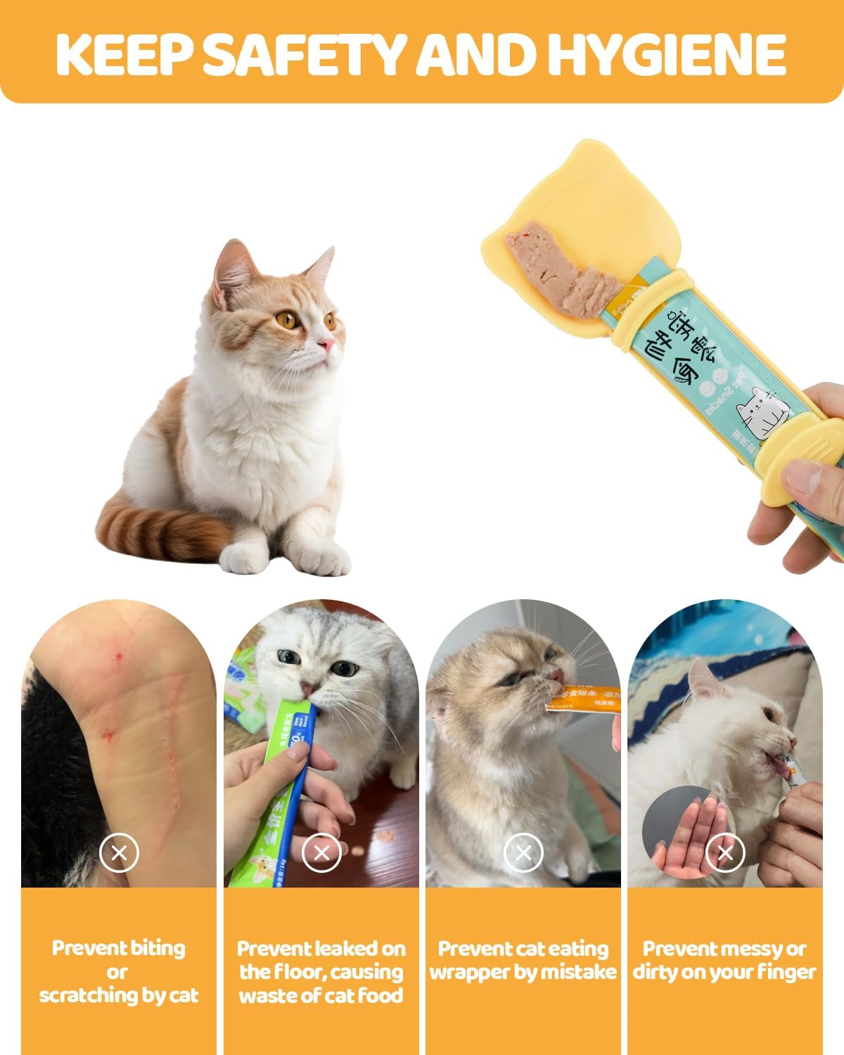 5 PCS Cat Food Can Covers Lids Set, Silicone Pet Food Can Lids with Multi-Function Cat Food Spoon and Opener, Cat Bar Squeezer, Stainless Steel Wet Food Spoon for Cats and Dogs (Pink) (Pink)