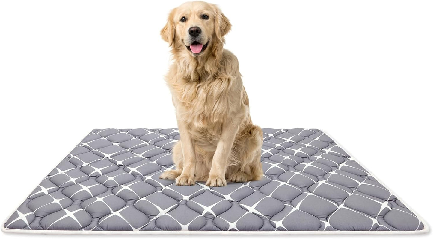Bubble bear Dog Crate Mat - Ultra Soft, Washable & Anti-Slip Kennel Pad for Small/Medium/Large Dogs, Dark-Hued to Hide Stains (48"x30")