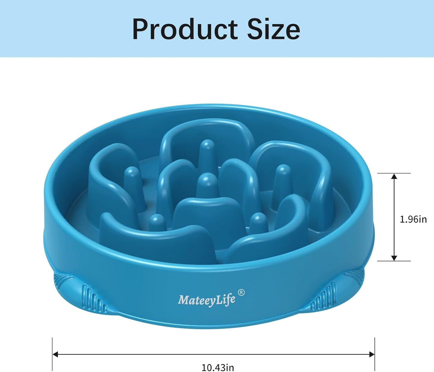 MateeyLife Slow Feeder Dog Bowls 2PCS, Anti-Choking Puzzle Dog Food Bowls, Anti-Slip Interactive Feeding Slow Down Eating, Bloat Stop Maze Dishes for Medium Breeds Pink&Purple