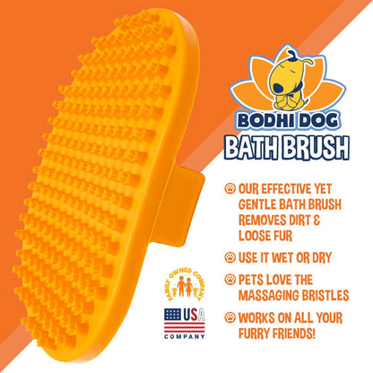 Bodhi Dog Shampoo Brush - Pet Grooming & Bath Supplies for Dogs and Cats - Bath Brush for Long & Short Hair - Premium Scrubber for Shower, Bathing & Massage (One Pack, Blue)