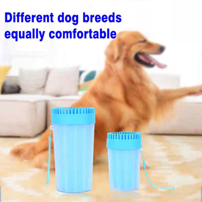 Dog Paw Cleaner, Foot Washer for Pets - Quickly Clean a Muddy Paw, Soft Silicone Bristles, Suitable for Small, Medium, Large Breed Dogs(with 1 Absorbent Towel)