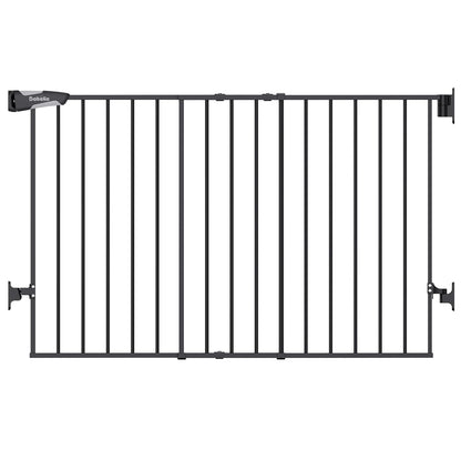 Babelio Baby Gate for Stairs, Kitchen & Doorways, 26-43" W 28" H No Bottom Bar| Easy Installation| One-Handed Operation| Auto-Close| Hardware Mount (Drill Needed) Safety Dog/Pet Gate Indoor (White)