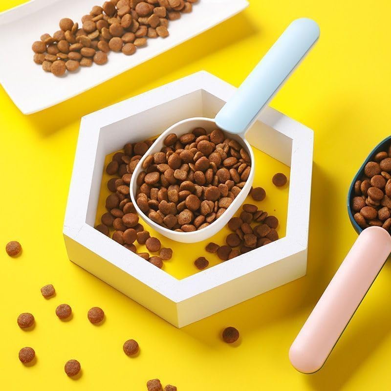 Personalized Dog and Cat Food Scoop with Bag Clip Function,Customizable Pet Names