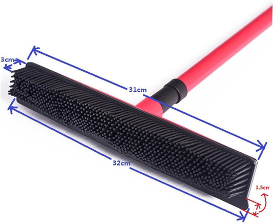 Ipetboom Sweeper for Pet Hair Dog Hair Cleaning Broom Window Scraper Long Handle Mop Cleaning Broom Pet Remover