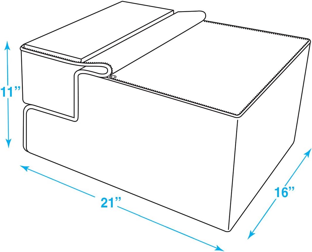 Best Pet Supplies Dog Stairs & Steps - Foam Steps for Small Dogs & Cats, Non-Slip Indoor Balanced Pet Step Support, Dog Ramp, No Assembly, Pale Teal, 3-Step (13.5-inch Height)