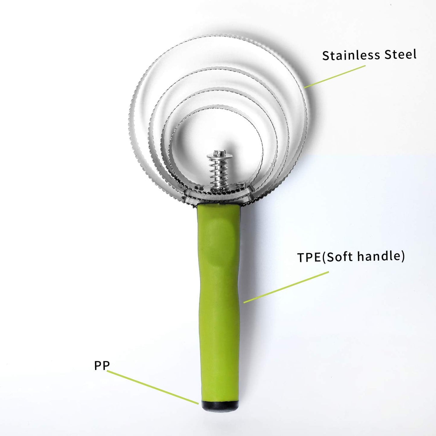 BOTH WINNERS Reversible Stainless Steel Curry Comb with Soft Touch Grip (Blue)