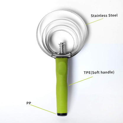 BOTH WINNERS Reversible Stainless Steel Curry Comb with Soft Touch Grip (Blue)