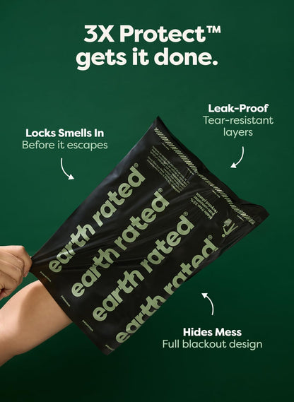 Earth Rated Dog Poop Bags Value Pack, Leak-Proof and Extra-Thick Pet Waste Bag for Big and Small Dogs, Refill Rolls, Unscented, 600 Count