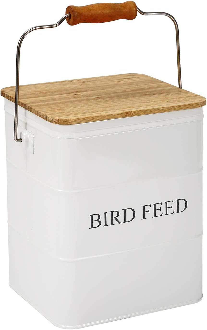 Dog Food storage container Dog Treats Jar,5~6 lb Metal food treats tin for Dog, pet snacks Canisters with wooden lid/handle/sevice scoop-Green
