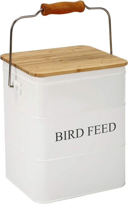 Dog Food storage container Dog Treats Jar,5~6 lb Metal food treats tin for Dog, pet snacks Canisters with wooden lid/handle/sevice scoop-Green