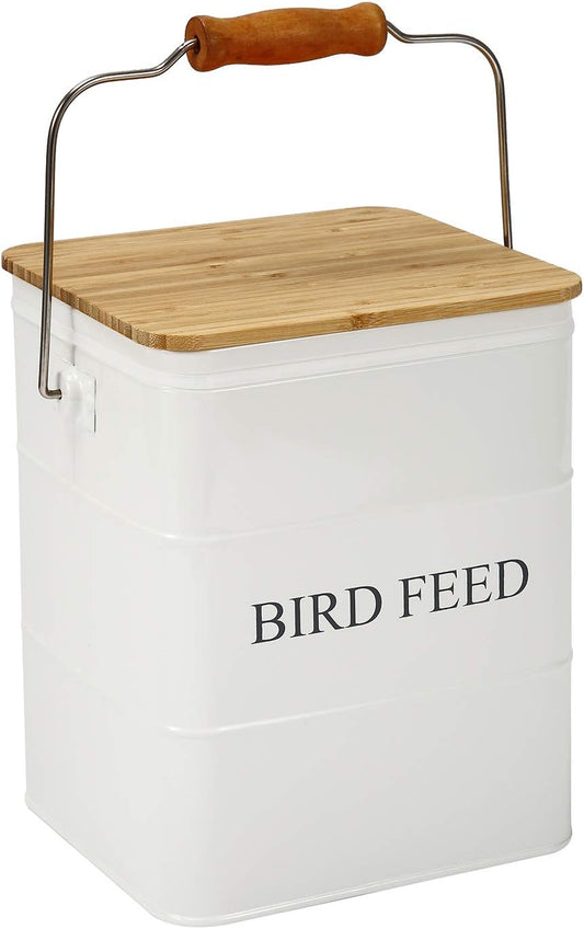 Dog Food storage container Dog Treats Jar,5~6 lb Metal food treats tin for Dog, pet snacks Canisters with wooden lid/handle/sevice scoop-Green