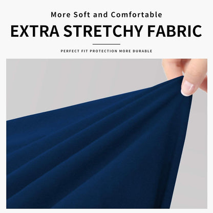 Easy-Going 100% Dual Waterproof 4 Pieces Stretch Soft Couch Cover for Dogs, Sofa Slipcover for 3 Separate Cushion Couch Leakproof Furniture Protector for Kids, Pets Dark Gray