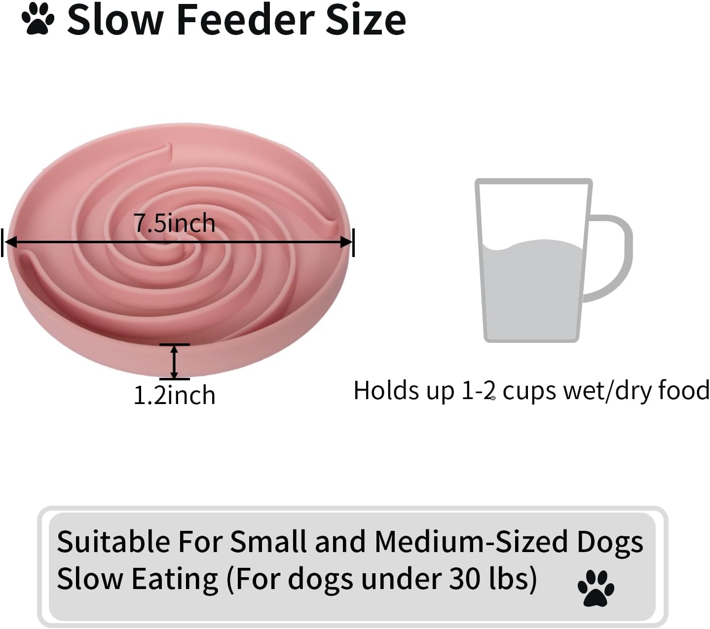 Bifeaw Slow Feeder Dog Bowls, Dishwasher Microwave Safe Silicone Puppy Puzzle Bowl with Non-Slip Design for Eating (Grey Green)