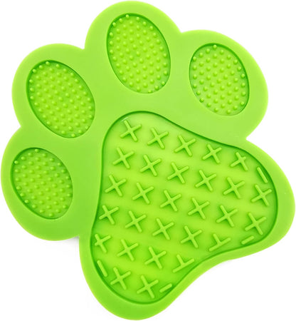 Dog Lick Pad, Dog Washing Distraction Device, Slow Eating Cute Pet Mat with Super Suction for Dogs Licking Peanut Butter, Pet Bathing, Grooming Training (red)