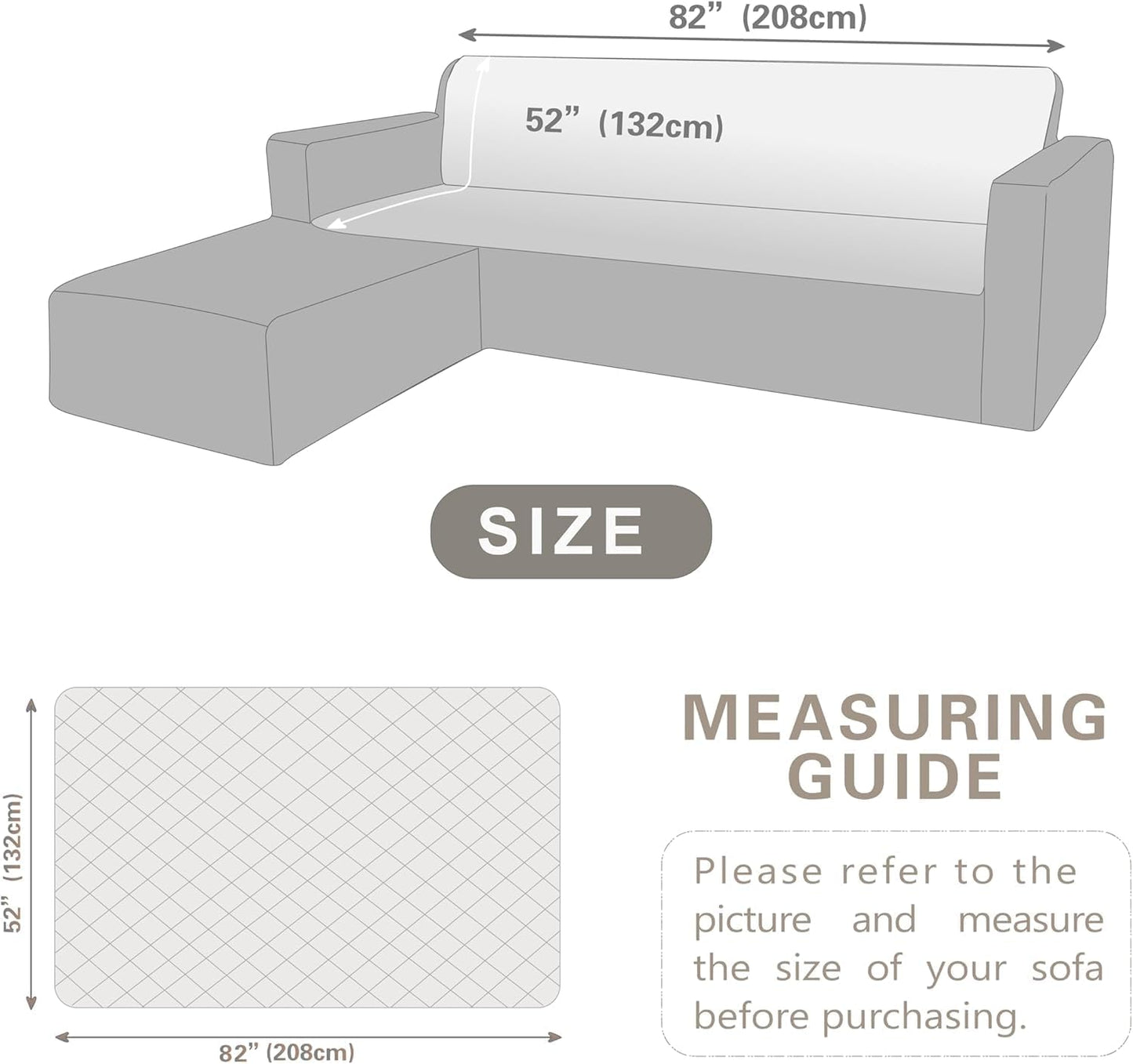 Waterproof Pet Couch Cover Washable, Stylish Reversible Pet Blanket, Soft Sofa Furniture Protector for Dogs Kids Pets.(Gray/Light Gray, 30"x70")