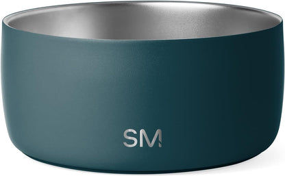 Simple Modern Stainless Steel Pet Water Bowl for Dogs & Cats | Reusable Insulated Stainless Steel Food Bowls for Dog Cat | No Tip No Slip BPA Free | Bentley Collection | Medium (32oz) | Almond Birch
