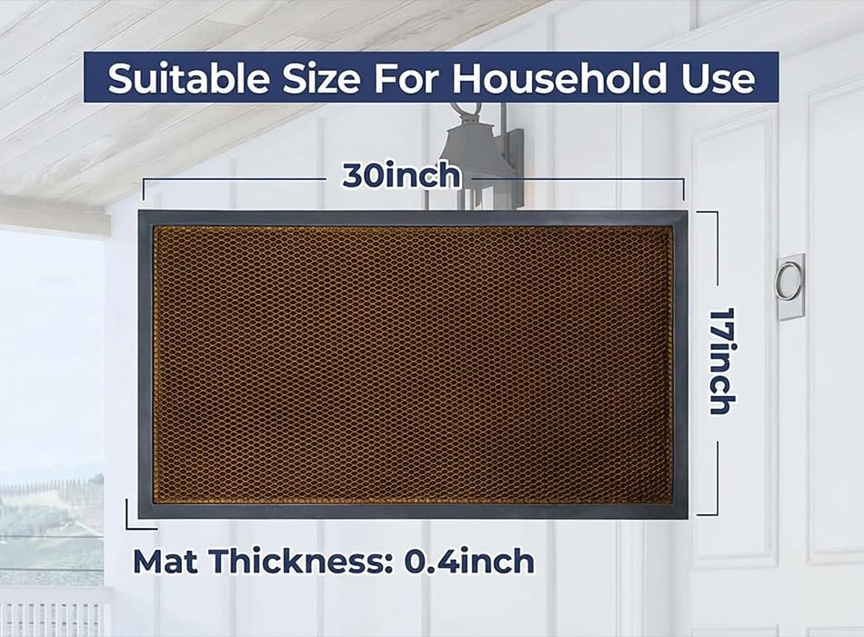 Muddy Mat® Meshy Mat™ Door Mat Heavy-Duty Quick-Dry Floor Mat, Sand & Dirt Trapper for Indoor & Outdoor, Ideal for Entrance, Mudrooms,Patios & Garages,Low-Profile,Non-Slip,Washable– Black 17"x30"x0.4"