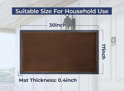 Muddy Mat® Meshy Mat™ Door Mat Heavy-Duty Quick-Dry Floor Mat, Sand & Dirt Trapper for Indoor & Outdoor, Ideal for Entrance, Mudrooms,Patios & Garages,Low-Profile,Non-Slip,Washable– Black 17"x30"x0.4"