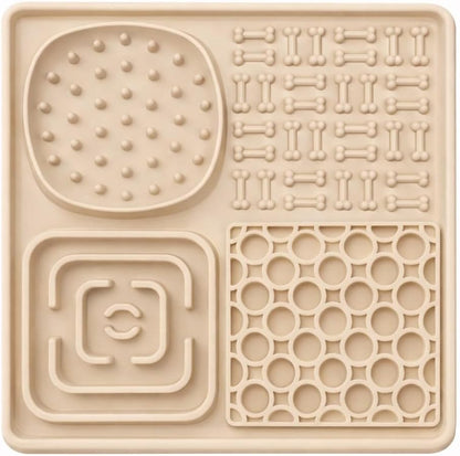 Hearth & Paw Silicone Lick Mat for Dogs Slow Feeder & Enrichment Mat, Food-Grade 100% BPA-Free Silicone, Mental Stimulation, Better Digestion, Anxiety Relief, Multiple Colors Available (Gray)