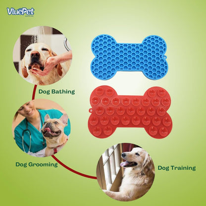 VALUEPET | Dog Lick Mat - Silicone Lick Mat for Anxiety Relief - Slow Feeder Licking Pad for Butter, Yogurt, & Peanut - Suitable for Dog Training, Boredom Reducer, Bathing & Grooming - Paw - 6.6 Inch