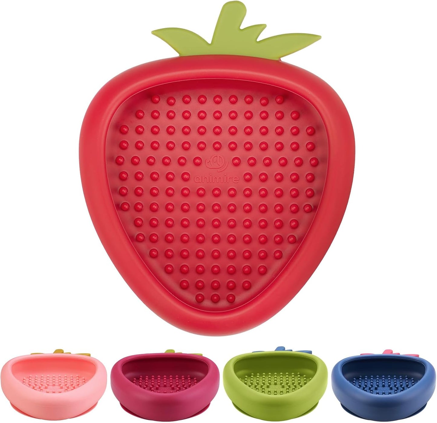Freeze Dog Lick Bowl, Animire Non-Slip Slow Feeder Lick Mat for Dogs, Silicone Dog Enrichment Bowl for Distraction Anxiety Relief Boredom, BPA Free, Dishwasher Safe(Rose,S)
