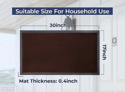Muddy Mat® Meshy Mat™ Door Mat Heavy-Duty Quick-Dry Floor Mat, Sand & Dirt Trapper for Indoor & Outdoor, Ideal for Entrance, Mudrooms,Patios & Garages,Low-Profile,Non-Slip,Washable– Black 17"x30"x0.4"