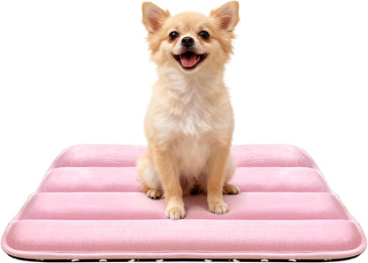 Dog Bed Mat, Reversible Crate Pad & Cute Dog Bed - Machine Washable Kennel Mat with Ultra Soft for Small Dogs (Cool/Warm), 24" x 18", Grey&Star