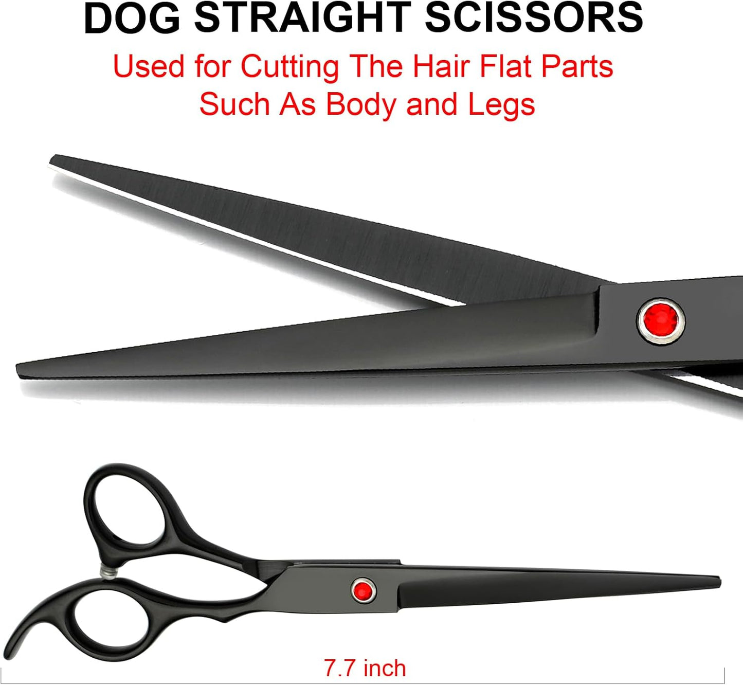TINMARDA Dog Grooming Kit, Professional Stainless Steel Dog Grooming Scissors with Curved Shears, Pink Finger Rings - 4 Piece Sharp Durable Pet Shears for Dogs Cats At Home Salon-Quality Grooming