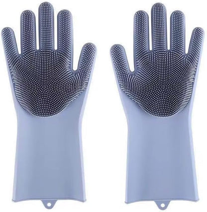PETLUXE, Pet Grooming Gloves for Dogs & Cats, Silicone Deshedding Brush, Gentle Fur Remover, Bathing & Massage Gloves. 3 Colors Variation (Green)