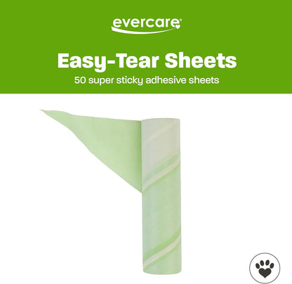 Evercare 10-Inch Mega All-Purpose Pet Hair Lint Roller Refill, 50 Sheets – Sticky Roller for Pet Hair, Cat & Dog Hair Remover, Lint Remover, Pet Hair Remover for Furniture, Clothing & Cars