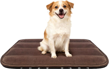 Dog Bed Mat, Reversible Crate Pad & Cute Dog Bed - Machine Washable Kennel Mat with Ultra Soft for Small Dogs (Cool/Warm), 24" x 18", Grey&Star