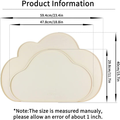 Ptlom Silicone Pet Placemat for Dogs and Cats, Non-Slip Waterproof Dog Feeding Bowl Mats for Food and Water, Small Medium Large Pet Puppy Tray Mat Prevent Residues from Spilling onto The Floor, Beige