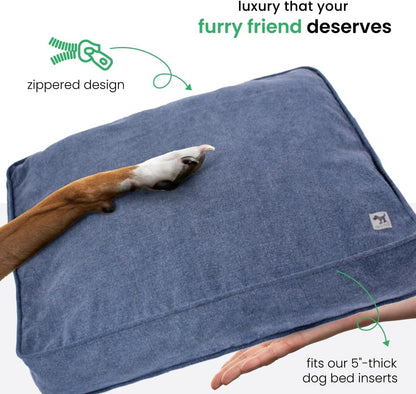 Molly Mutt Medium to Large Dog Bed Cover- Forever Young Print - Measures 27”X36”X5’’ - 100% Cotton - Durable - Breathable - Sustainable - Machine Washable Dog Bed Cover (Dd82b)