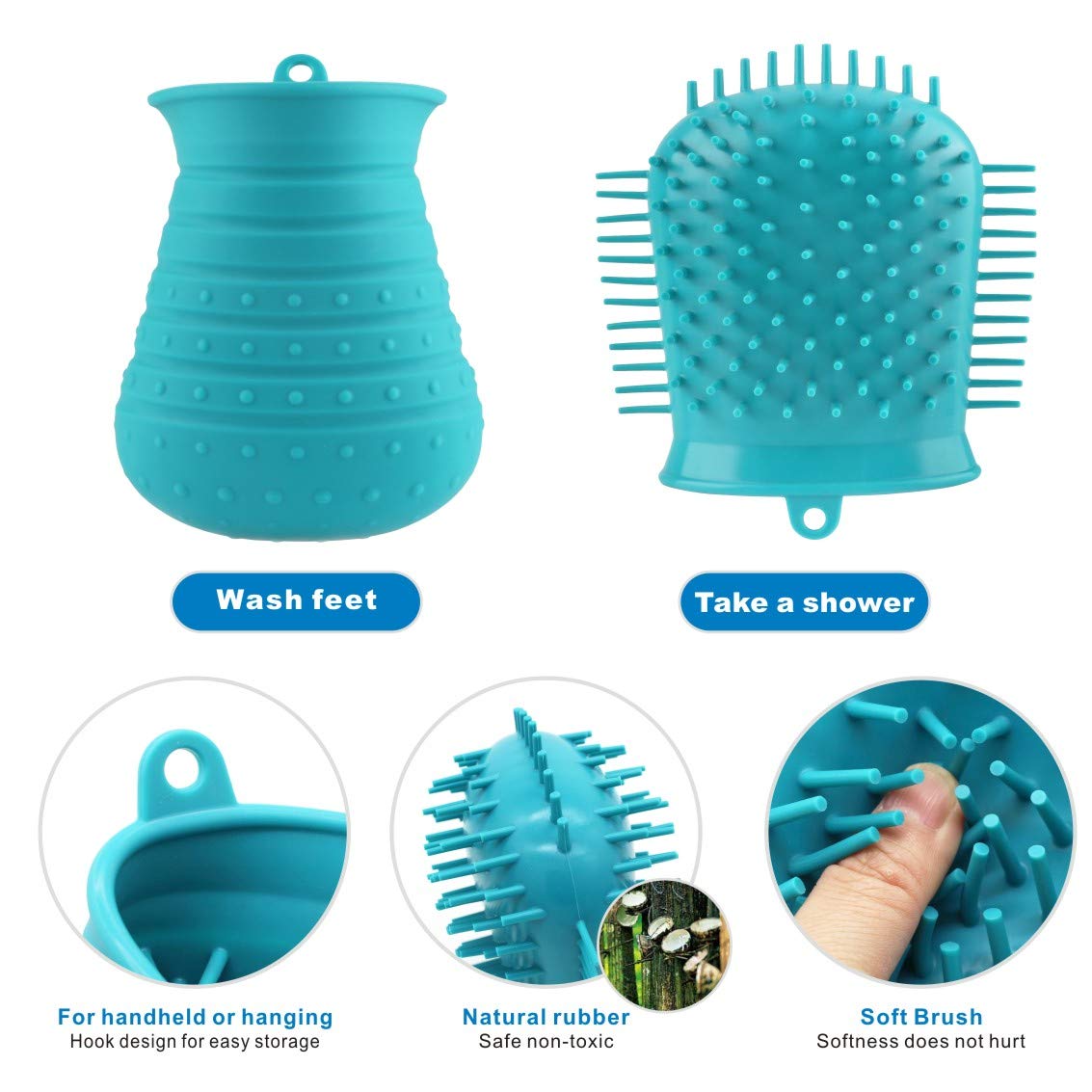 Idepet Dog Paw Cleaner Cup with Towel Pet Foot Washer Protable Dogs Cleaning Brush for Puppy Cats Massage Grooming Dirty Claws (Purple)