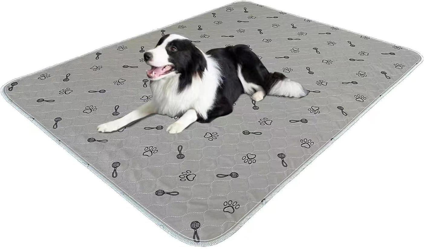 Peepeego 2Pack Pee Pads for Dogs Washable+Free Dog Comb, Waterproof Rugs 36”x48, Absorbent Dog Pads Reusable, Non Slip