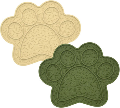 Lick Mat for Dogs, DOOGUES Slow Feeder Mat for Anxiety Relief, Non-Slip Suction Cups, Easy to Spread with Peanut Butter, Yoghurt, or Treats, Suitable for Small, Medium, and Large Dogs (Beige)